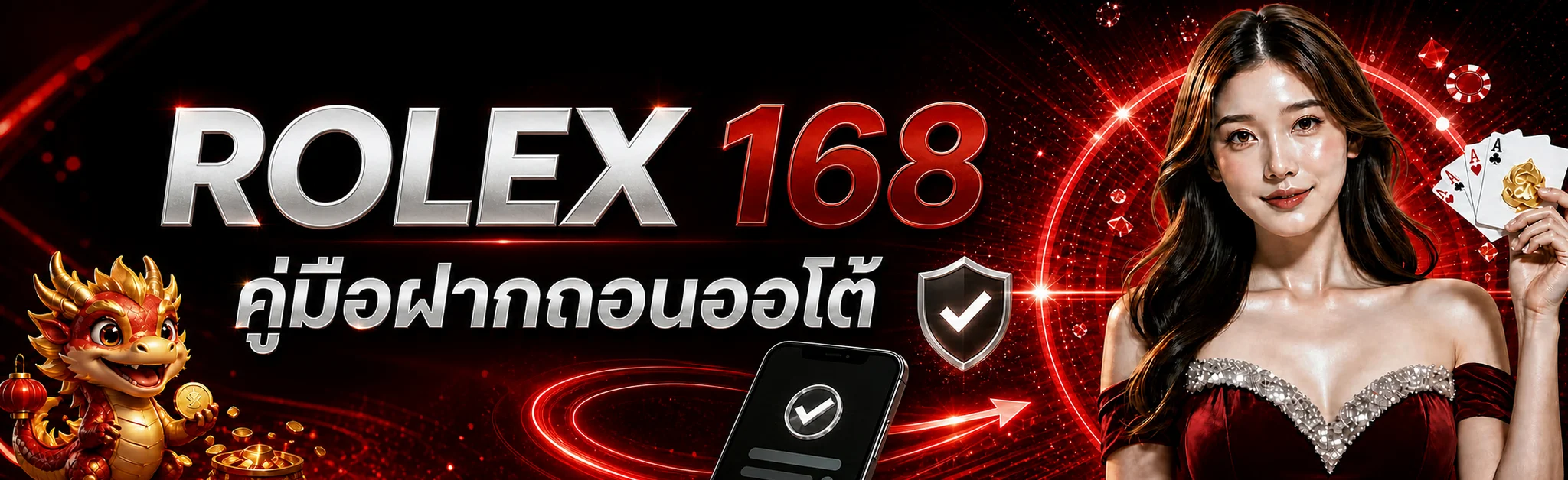 ROLEX 168 ฝากถอนออโต้ ขั้นตอนและวิธีตรวจรายการ